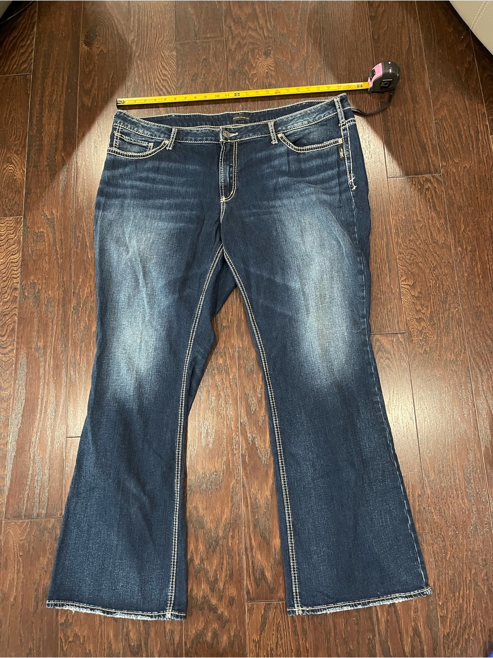 Silver Jeans Suki Women Plus Size 22 Dark Wash Boot Stretch Jeans